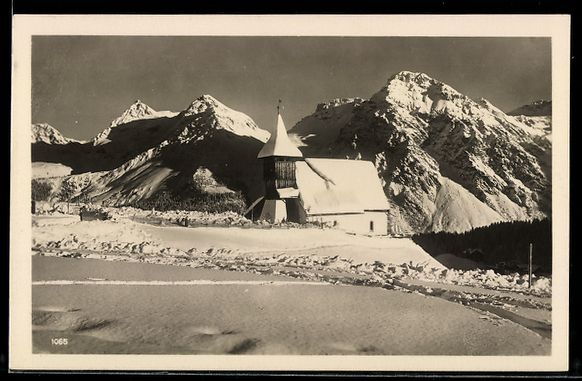 Cartoline postali: AK Inner-Arosa, Kirchlein – Usato da Berlin venduto da bartko-reher