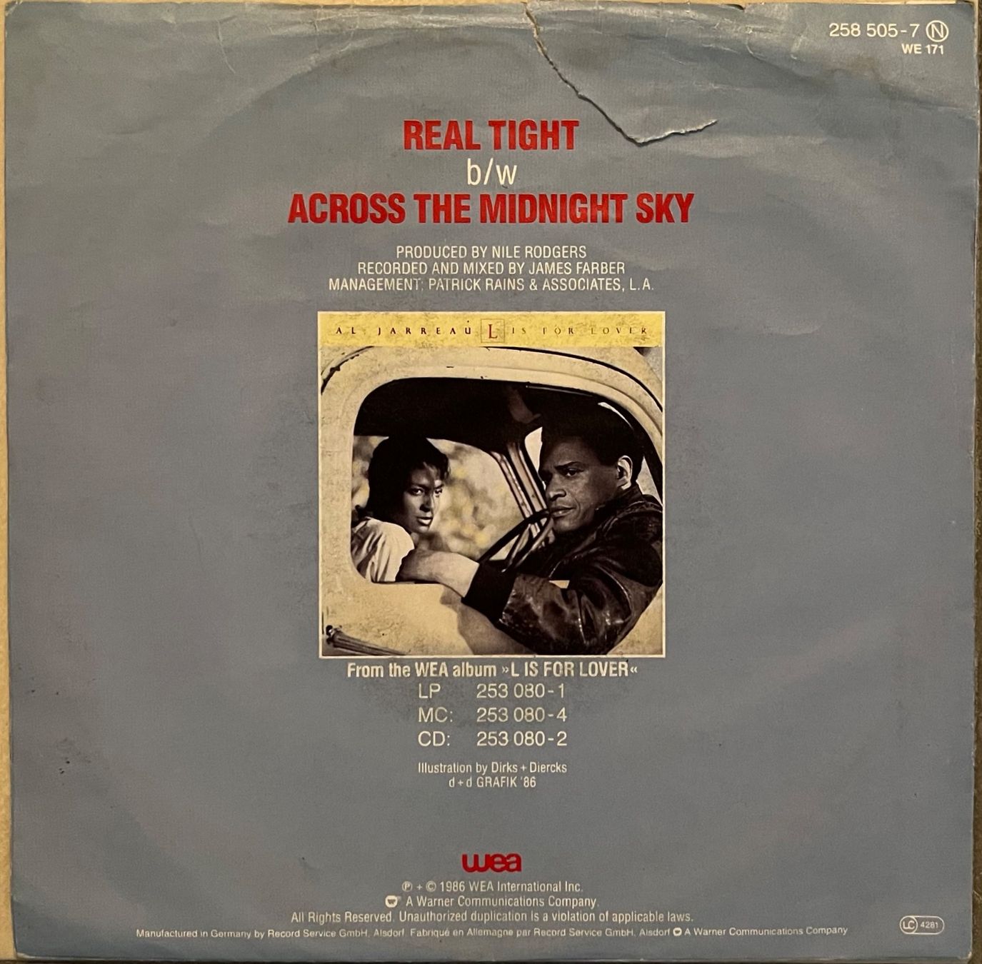 Dischi in vinile: AL JARREAU - REAL TIGHT – Usato da Bussigny venduto da vinyl-pas-cher 1