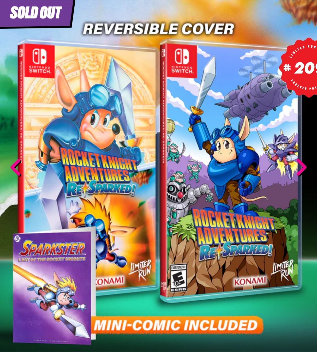 Giochi: Rocket Knight / Sparkster Resparked Switch Limited Run Games – Nuovo e nell'imballaggio originale da Lyss venduto da Famicom 2