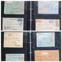 Album mit 60 Briefen Stehende Helvetia und Ziffermuster