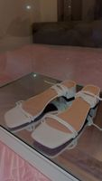 Sandalen Damen Schnürung Weiss