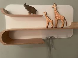 Rafa-Kids Wandregal / Bücherregal - Weiss & Naturholz