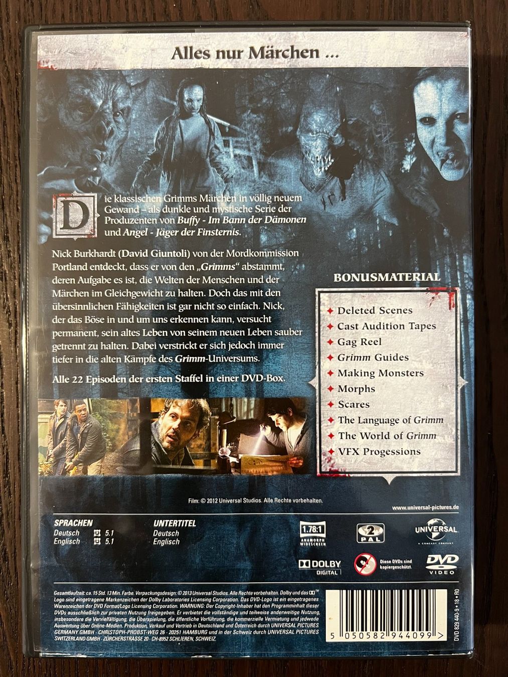 Tutti i DVDs: Grimm Staffel 1 – Usato da Zürich venduto da FilmFreunde 1