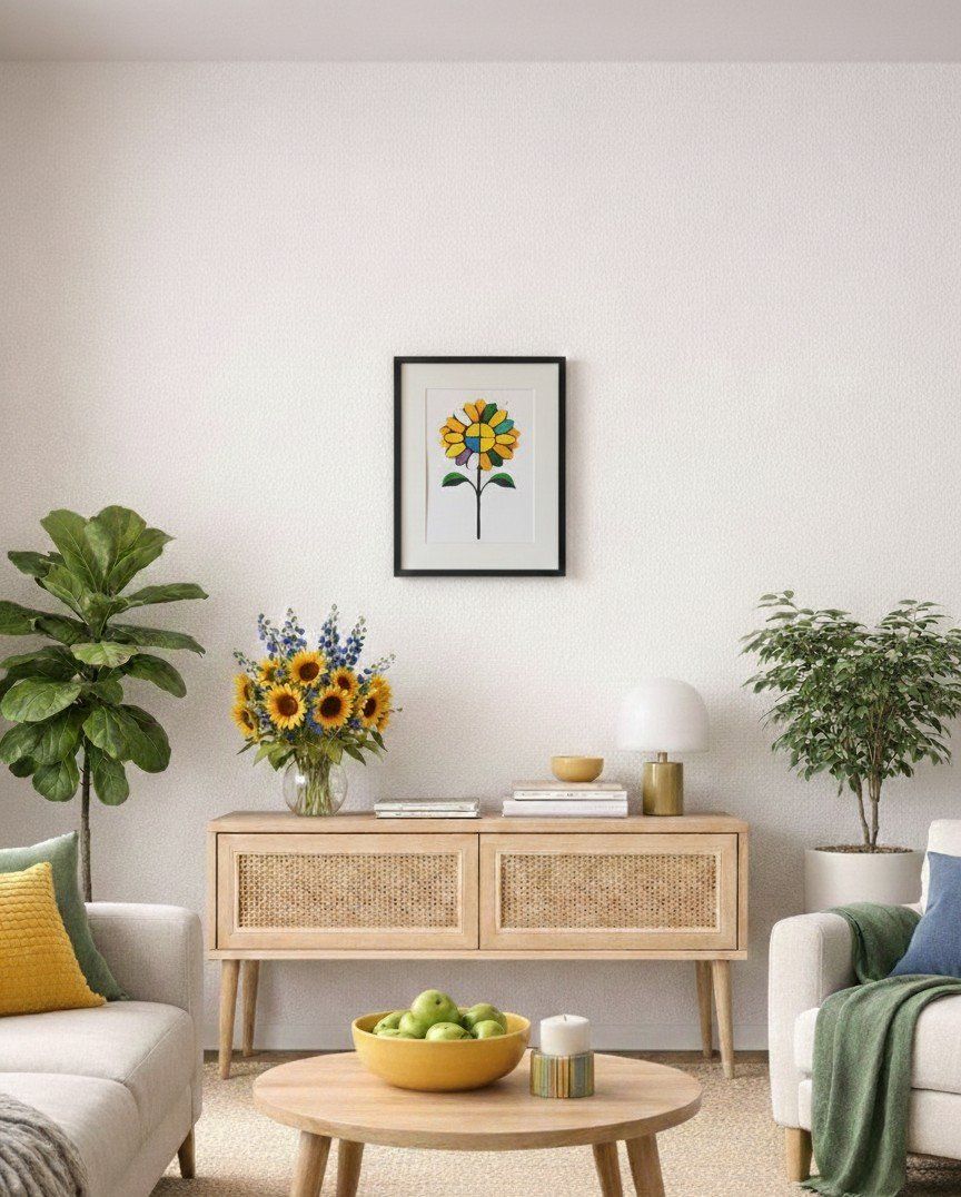 Dipinti: Sonnenblumengemälde handgemalt, Originalgemälde – Nuovo e nell'imballaggio originale da Winterthur venduto da LaVieColor 1