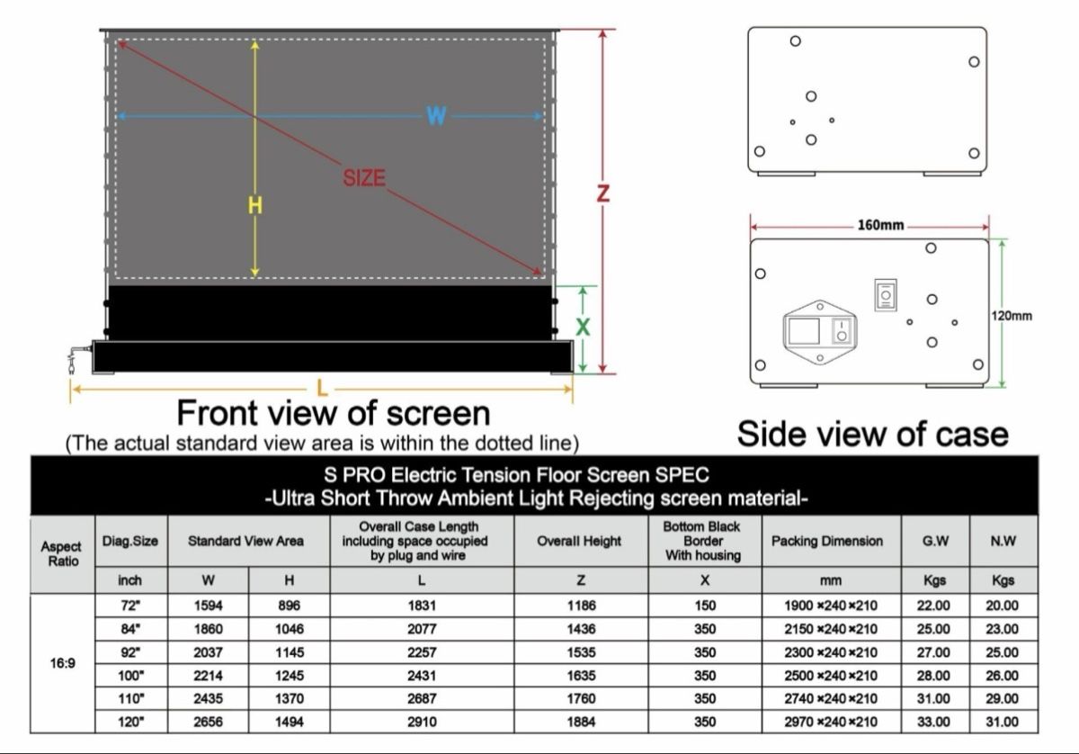 Home cinéma: Vividstorm 110" S Pro Floor Screen – D'occasion à Suhr par J_Ventura 3