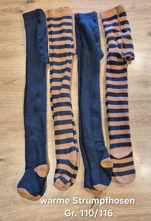 4 warme Strumpfhosen Gr. 110/116