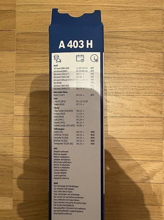 Tutti pezzi di ricambio auto: Scheibenwischer Heck, Bosch A403H – Usato da Dietikon venduto da BossBoss11 2