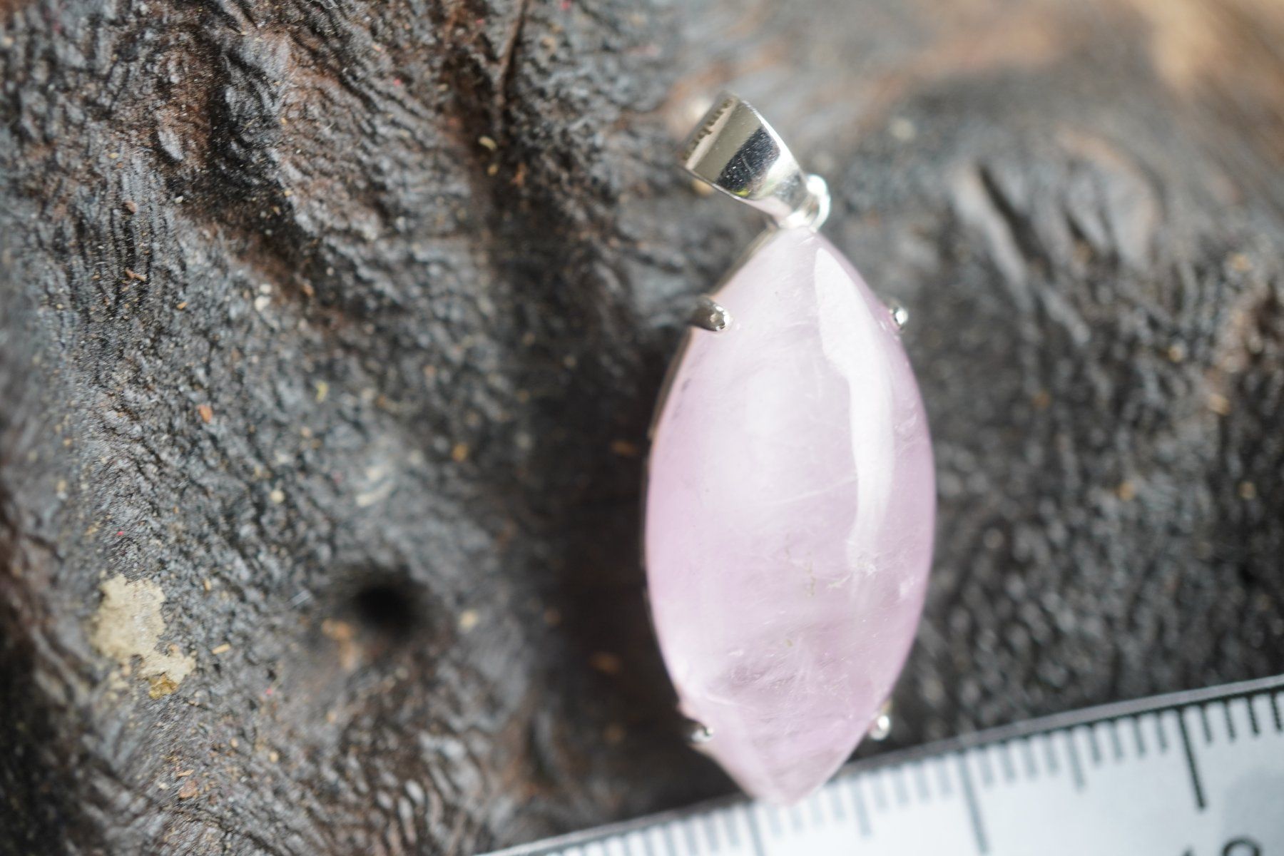 Anhänger: Kunzit  Navette   Anhänger Rosa   925 Silber – Neu und originalverpackt aus Balgach von top_silver 5
