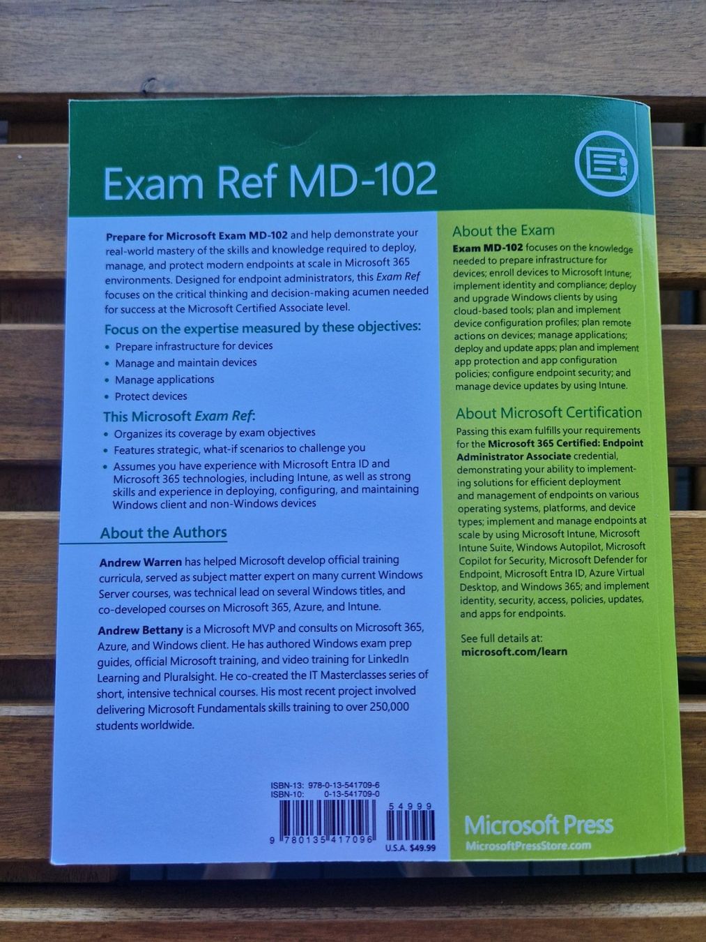 Livres: Livre : "Microsoft Endpoint Administrator" D'Andrew Warren & – D'occasion à Plan-les-Ouates par Loul_74 1
