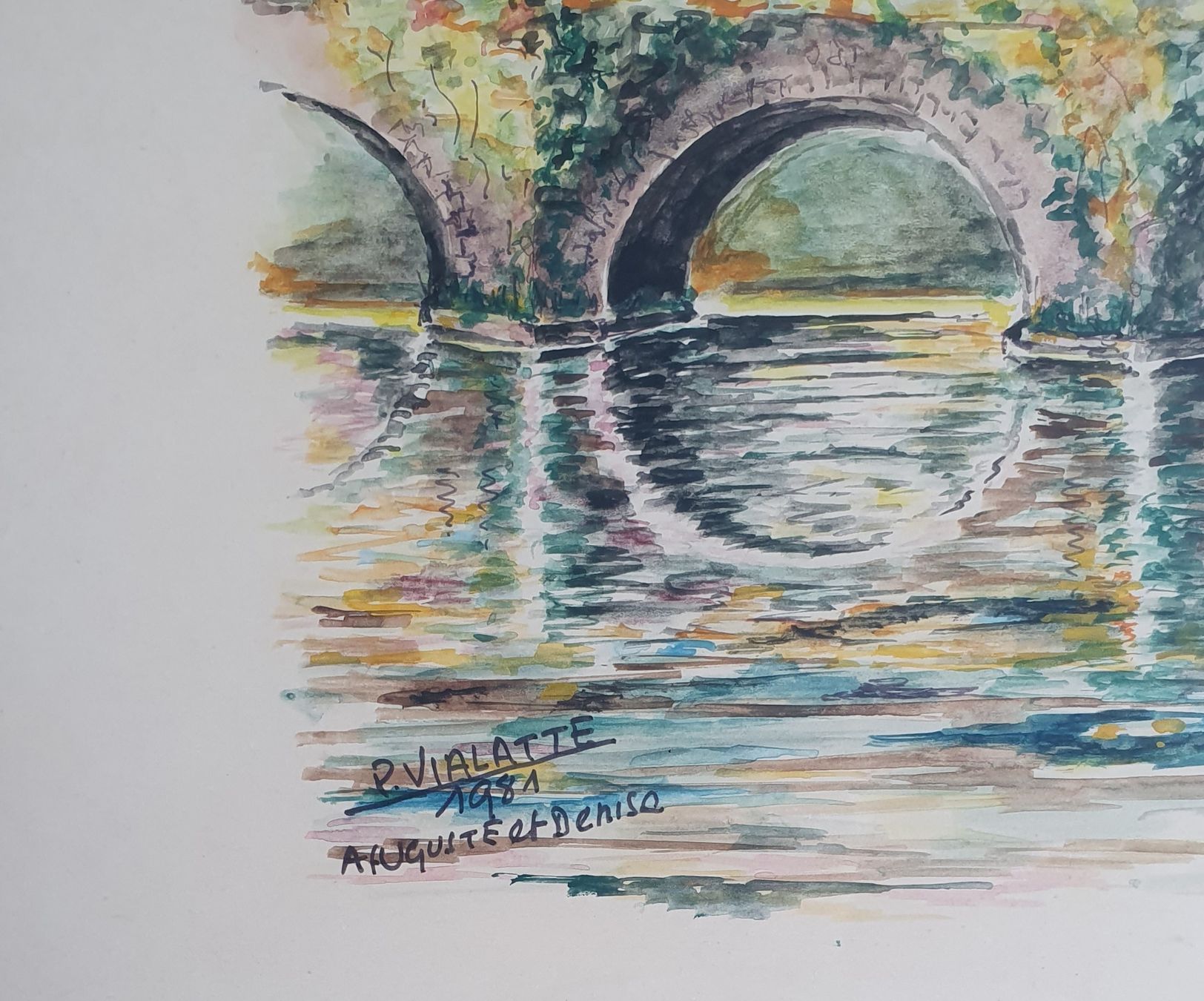 Gemälde: Superbe tableau sous vitrage P. Vialatte – Gebraucht aus Servion von meno999 2