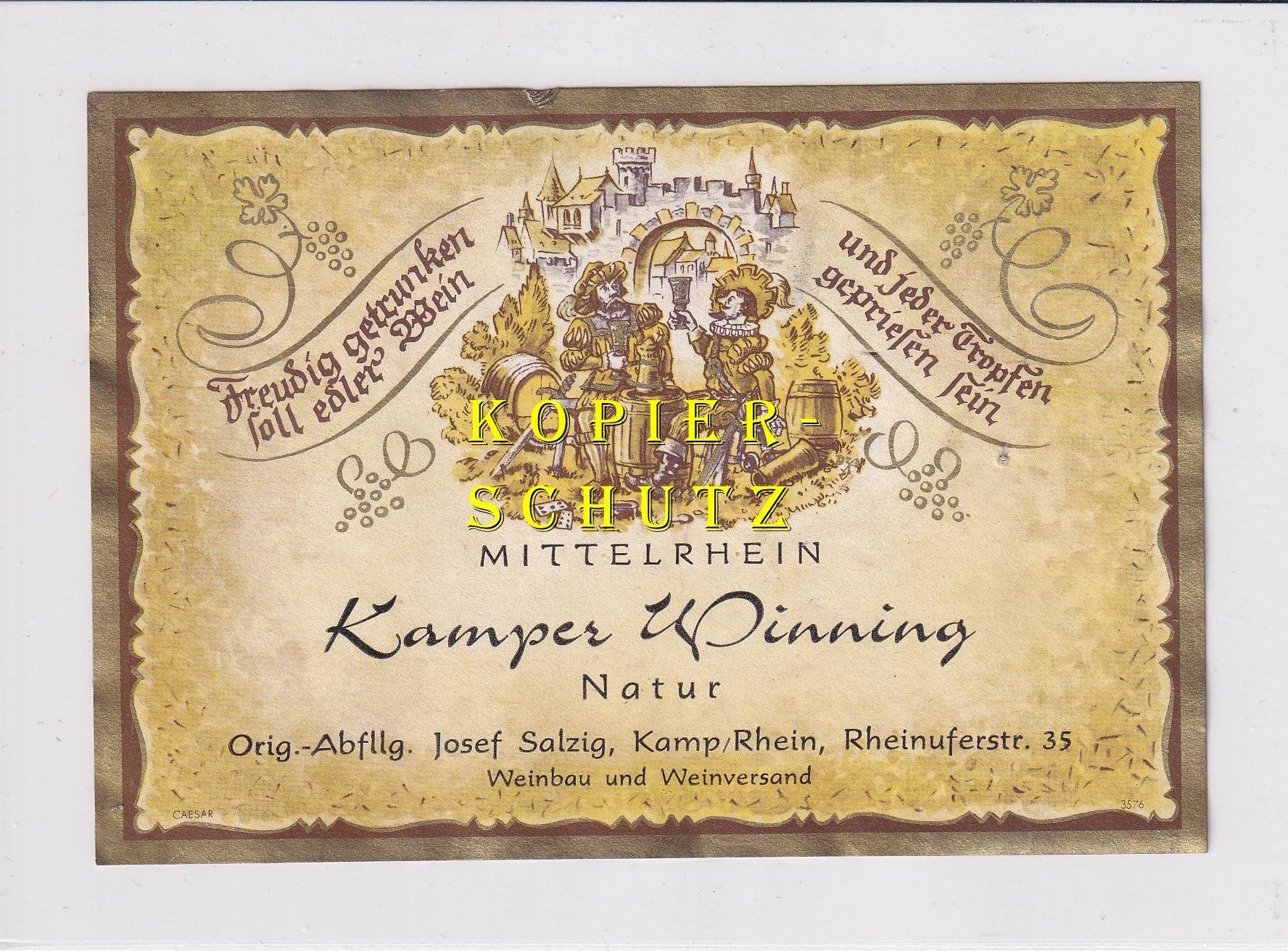Papiere: Etikette - Kamper Winning Natur /bd – Gebraucht aus Hombrechtikon von Rudolf07