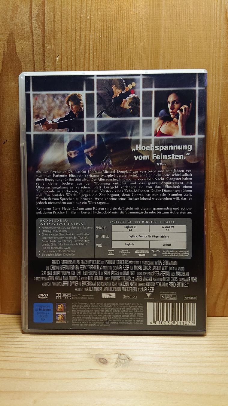 Tutti i DVDs: SAG' KEIN WORT! DVD mit Michael Douglas – Usato da Wilderswil venduto da Exebub 1