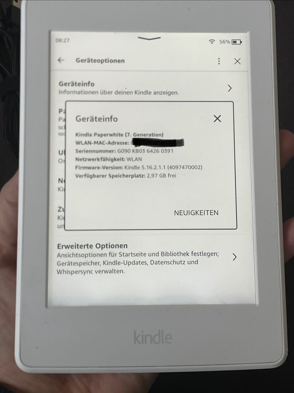 Amazon Tablet PC: Amazon Kindle E- Reader Kindle Paperwhite (7. Generation) – Gebraucht aus Schinznach Bad von Gothica_666 4
