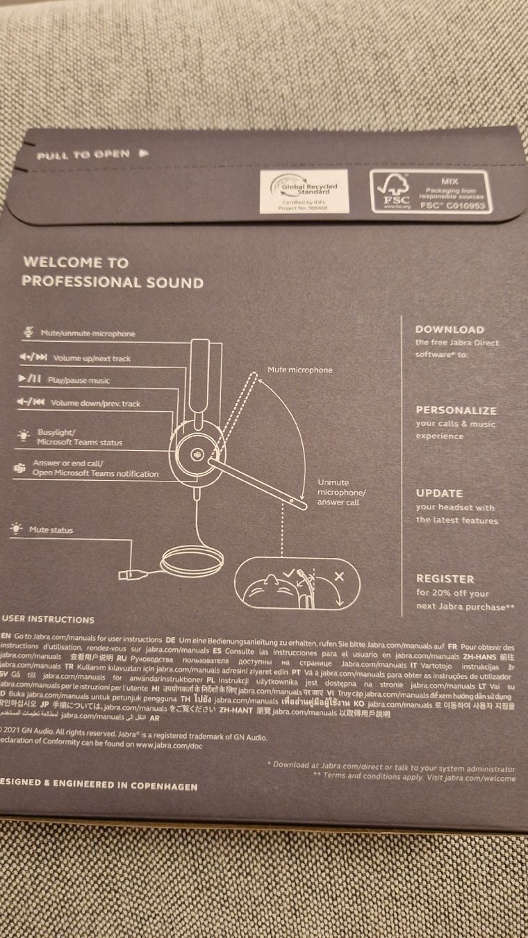 Jabra Kopfhörer: Jabra Evolve 2 40 SE Headset – Neu und originalverpackt aus Wettingen von Diphtong 1
