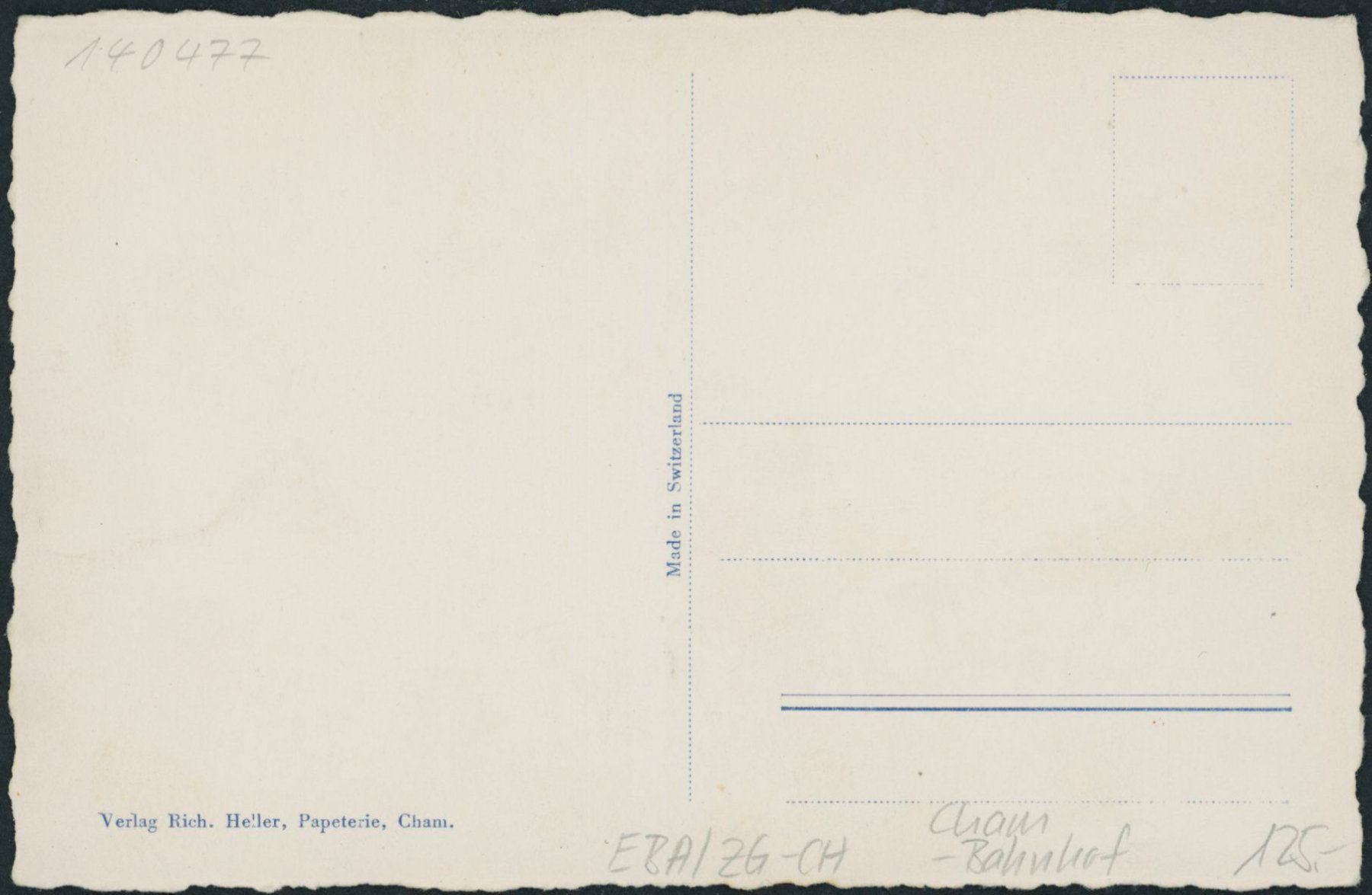 Cartoline postali: ZG Cham - Bahnhof - Bahn – Nuovo (secondo la descrizione) da Schindellegi venduto da Jonathan77 1