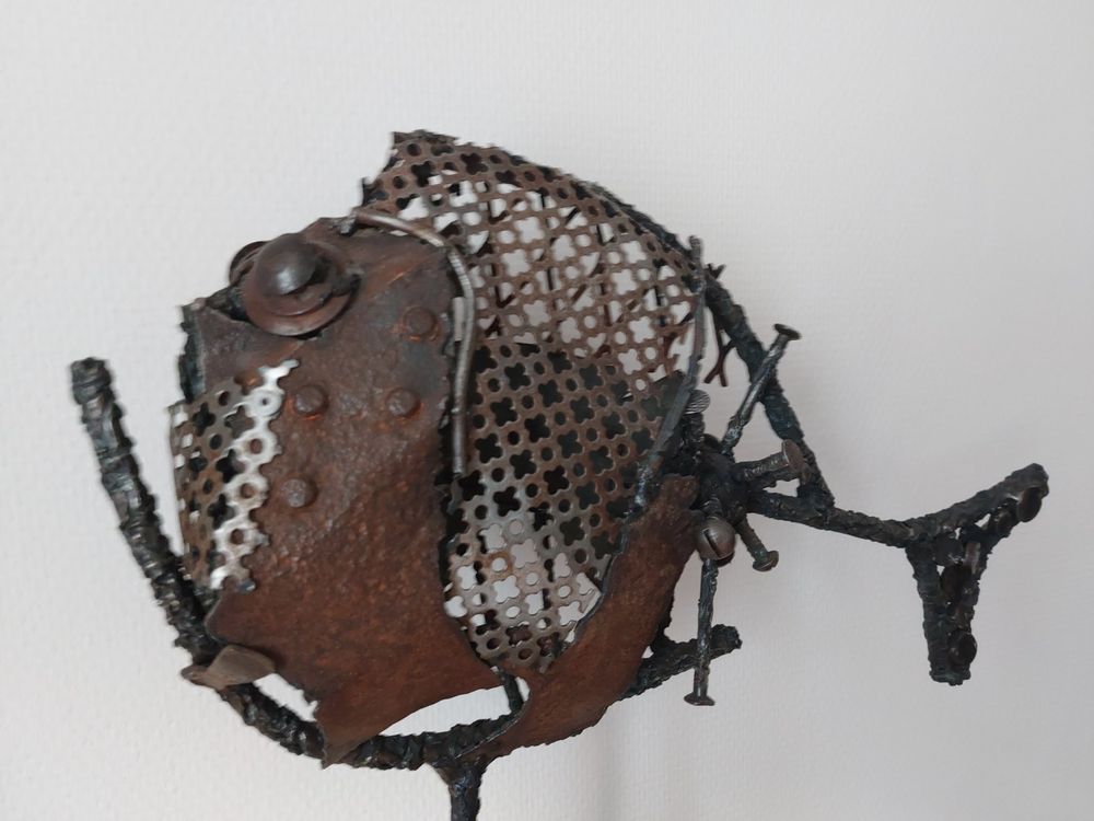 Statue Poisson En Laiton Vintage - Numéro 2565, Décoration Intérieure, Occasion, Fabrication Française