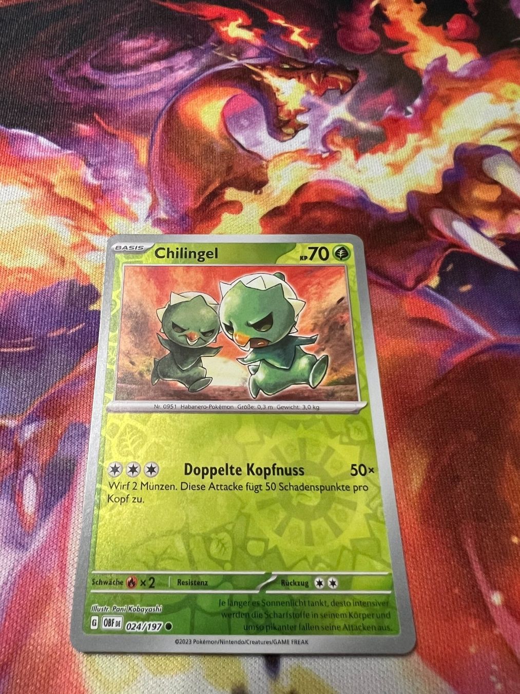 Pokémon Carte collezionabili: Chilingel (OBF 024) / Reverse Holo / Obsidianflammen – Nuovo (secondo la descrizione) da Bülach venduto da CherryBlu