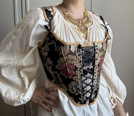 Korsett Barock / Rococo  schwarz mit Gold 