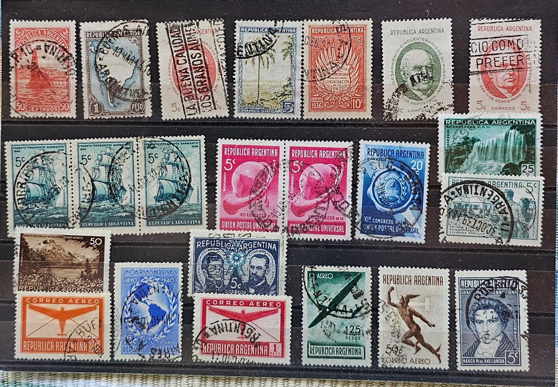 Tutti i francobolli: ARGENTINE timbres obl. 1935-41 – Usato da Les Valettes venduto da Nuba1
