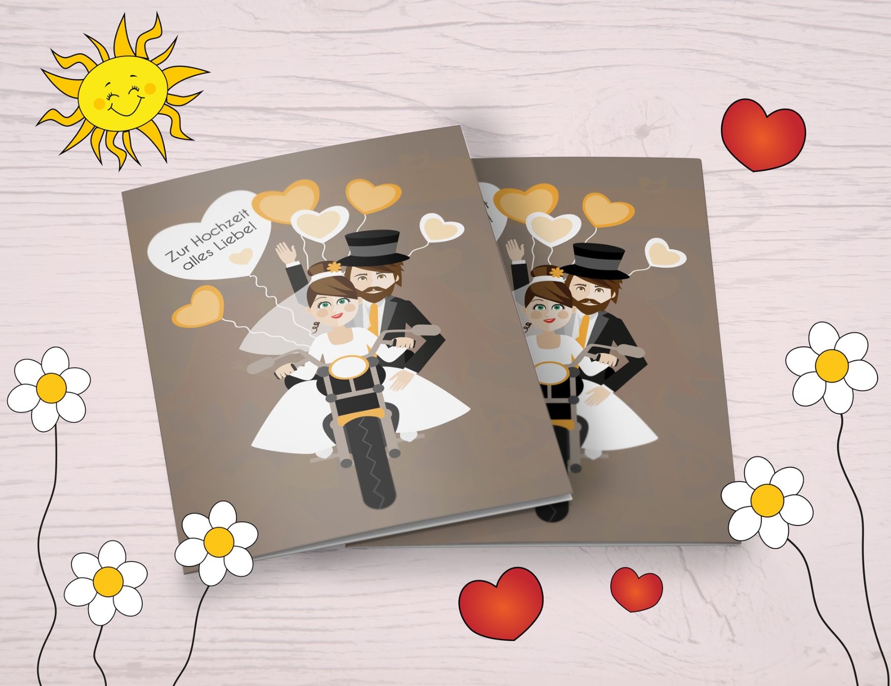 Cartoline: Hochzeitskarte braun A6  - selbstgestaltet – Nuovo e nell'imballaggio originale da Oberengstringen venduto da Cybi68 1