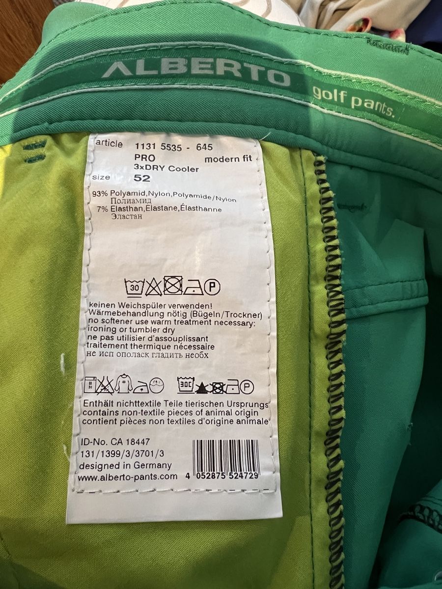 Pantaloni: Alberto Golf Pants 52  – Usato da Bonaduz venduto da Malves10 1