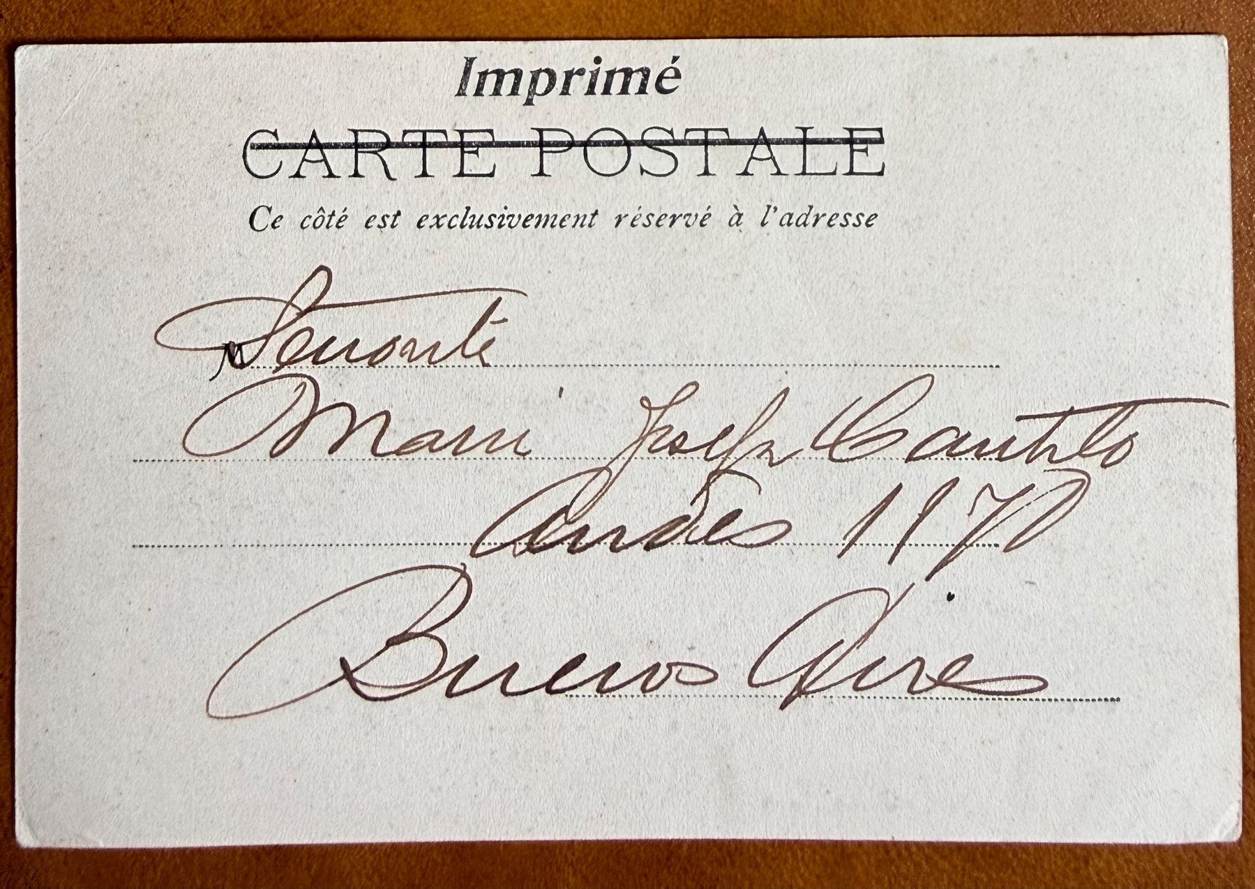 Ansichtskarten: Genève - Île Rousseau 1907 – Gebraucht aus Lutry von Ediego 1