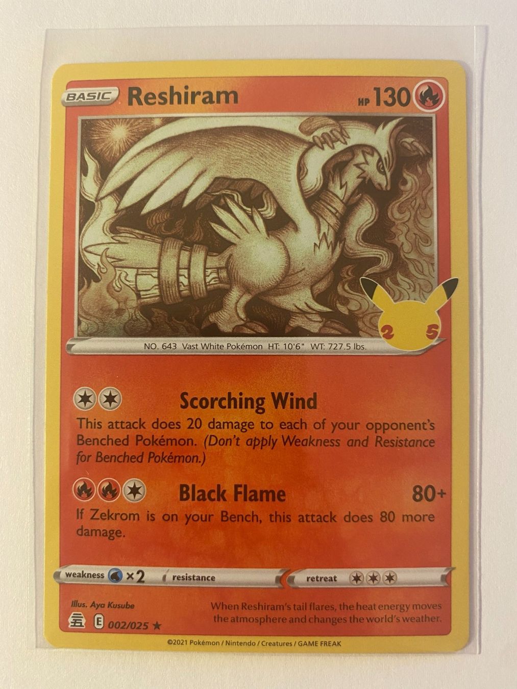 Pokémon Carte collezionabili: Pokemon Reshiram 002/025 Celebrations EN – Nuovo (secondo la descrizione) da Weingarten-Kalthäusern venduto da McGmavlo