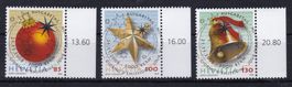 2008, SATZ, WEIHNACHTEN, KUGEL,STERN,GLOCKE, ET-GESTEMPELT