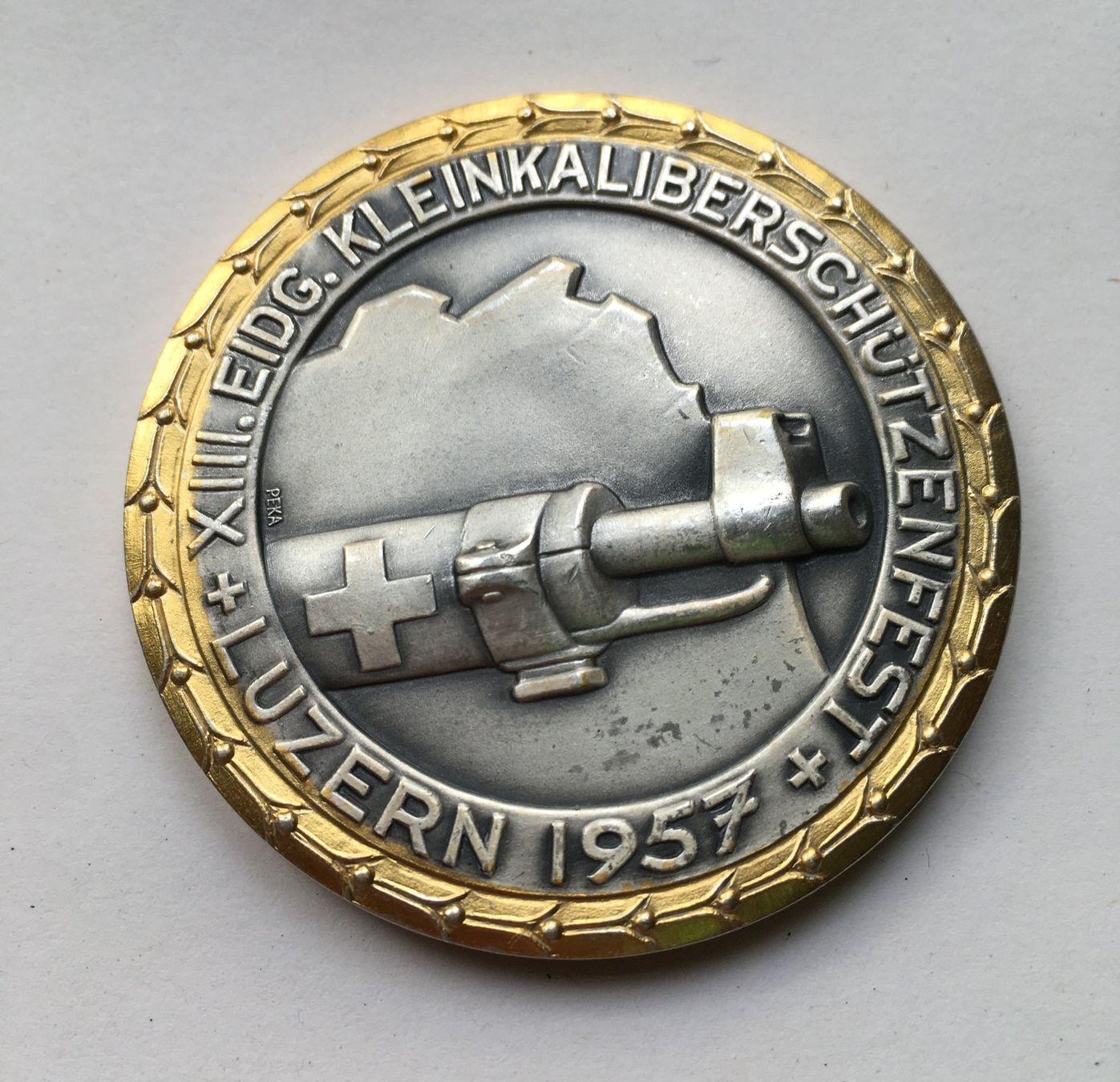 Medaillen: 1957 Schützenmedaille Luzern – Gebraucht aus Kirchberg SG von Helveticus00 1