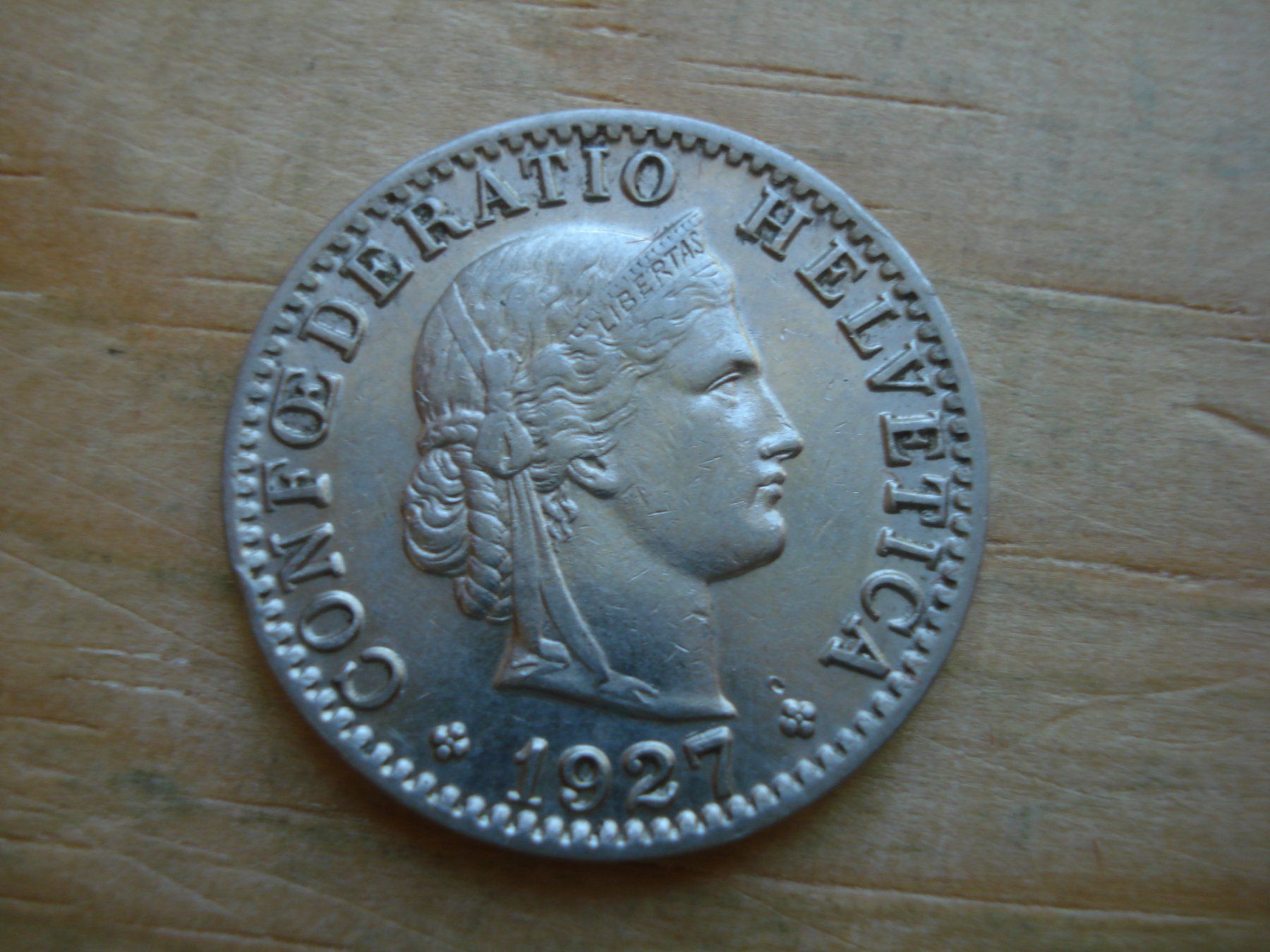 Tutti le monete: (S1) 20 Rappen 1927 – Usato da Erlach venduto da Net-Coins