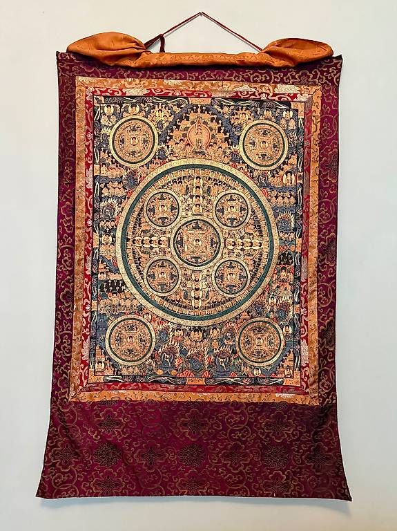 Dipinti: Thangka, tibetisches handgemaltes Rollbild – Usato da Zürich venduto da TomTom2011