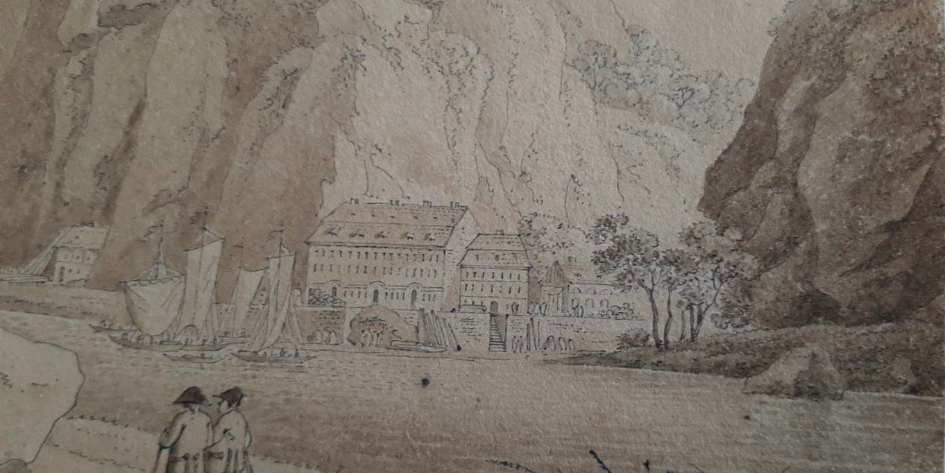 Dipinti: Dessin l'école d'Adrian Zingg - Herrnskretschen -circa 1780 – Usato da Sion venduto da Gravure8283 4