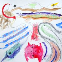 Surreale Zeichnung: The lizard