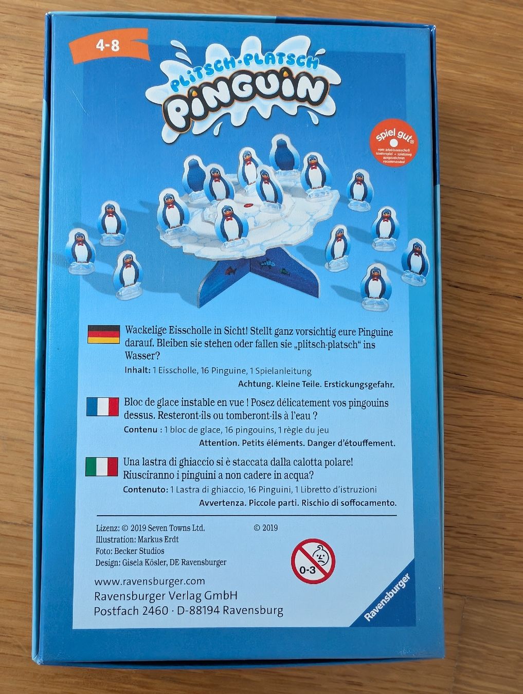 Ravensburger Giochi: Plitsch-Platsch Pinguin, Ravensburger Spiel, Kompaktversion – Usato da Wädenswil venduto da HummerZH 1
