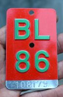Velonummer BL 86 von 1986 - Basel-Land guter zustand 108179
