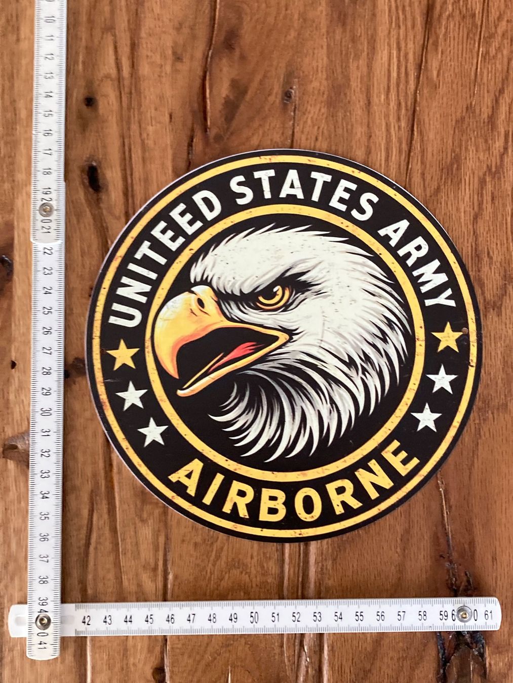 US Army Uniformi: Schönes US Airborne Blechschild / neu – Nuovo e nell'imballaggio originale da Bremgarten AG venduto da Eurotiz 1