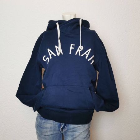 H&M, San Francisco, Hoodie, Pullover, Marine-Blau, S
