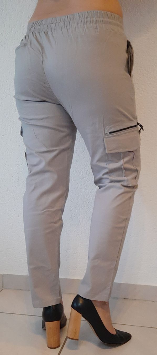 Pantaloni: HOSE GR L NEU grau Basic MODERN LÄSSIG Damen trendy 612 – Nuovo e nell'imballaggio originale da Vinelz venduto da sonnenmond77 7