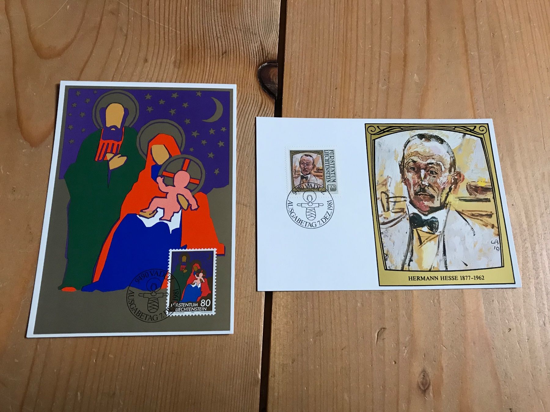 Tutti i francobolli: briefmarken FL 2 postkarten 7.12.1981 – Usato da liestal venduto da makai05
