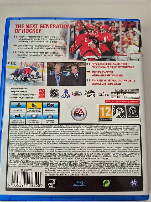 Giochi: NHL 15 PS4 – Usato da Horw venduto da Mschaefer 1