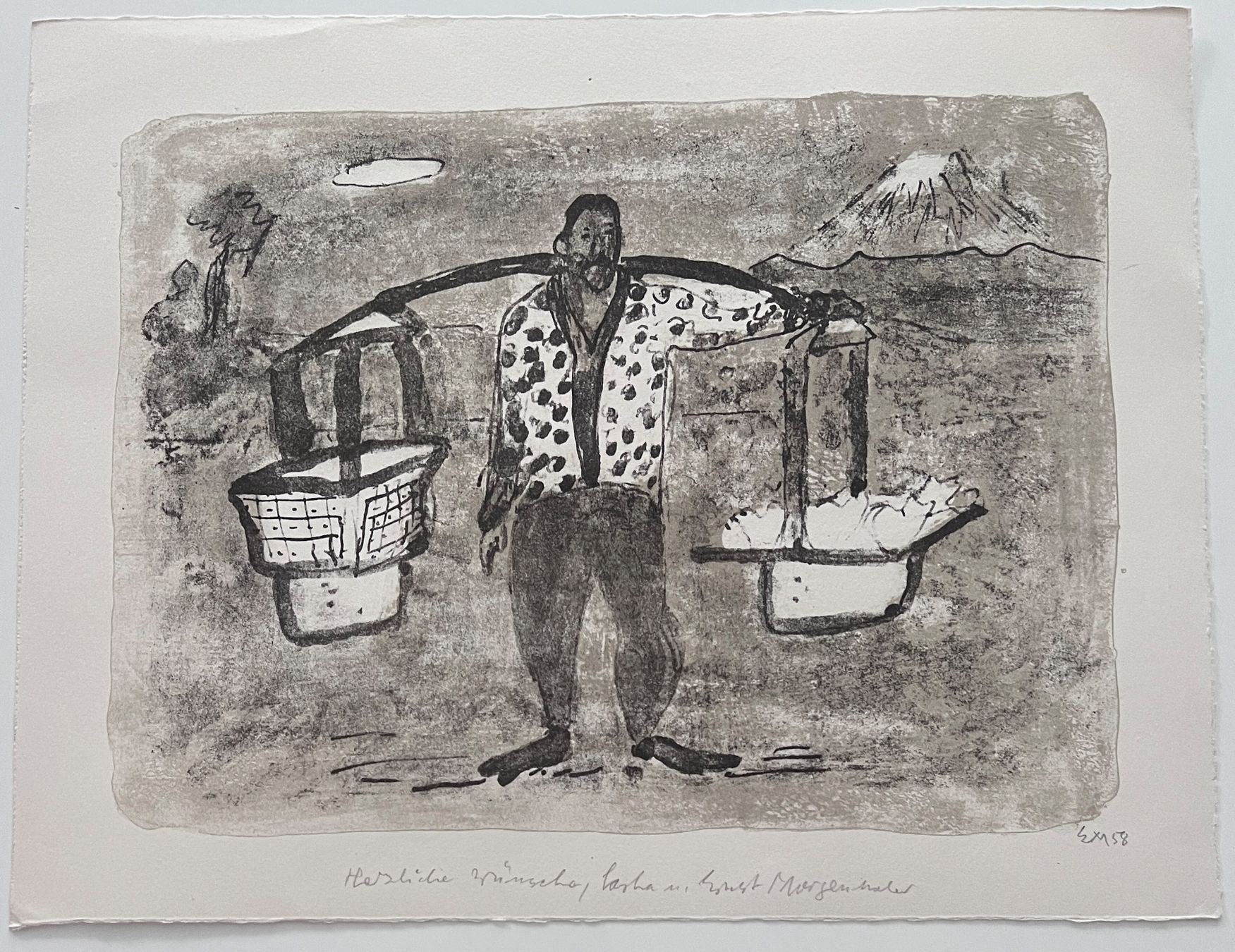 Grafica & Litografie: ERNST MORGENTHALER LITHOGRAPHIE SIGNIERT – Usato da Gersau venduto da grafik-kunst 4
