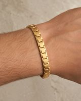 Männerarmband Edelstahl vergoldet wasserfest Y2K-Style