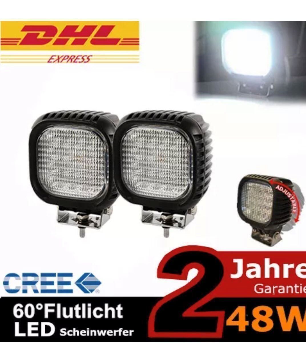 Lampade: +2x48 w led cree Arbeitscheinwerfer – Nuovo (secondo la descrizione) da Amriswil venduto da JaJa-Express