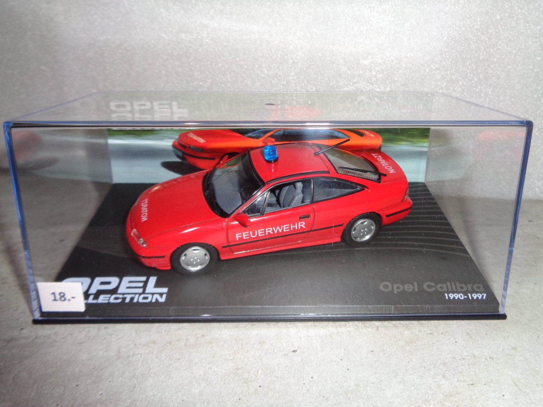 Opel Modellini d'auto: Altaya 1:43 Opel Calibra Pompier – Usato da Reconvilier venduto da rallycar 1