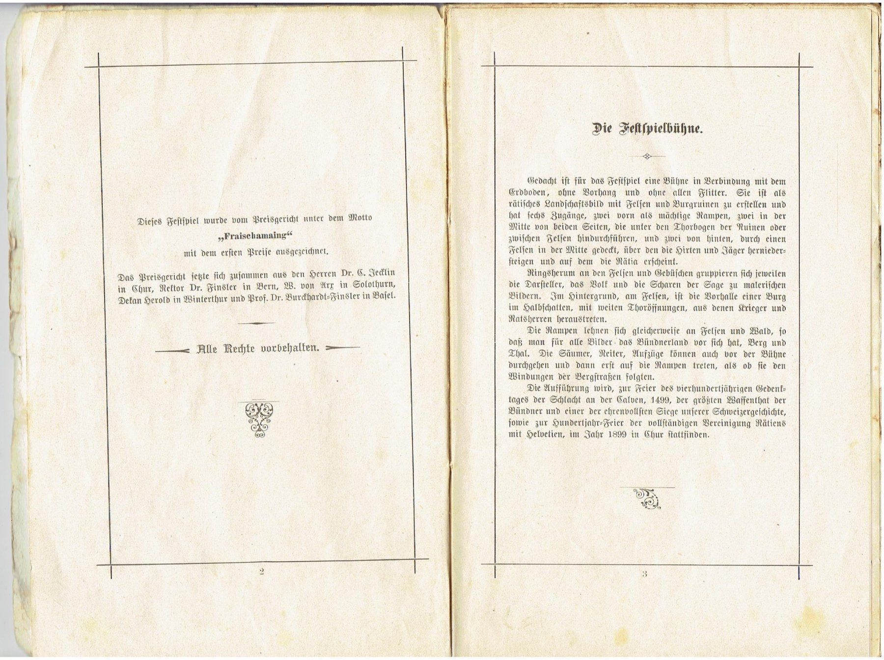 Libri: Calvenfeier 1899 – Usato da Flims - Dorf venduto da Stagediver 2