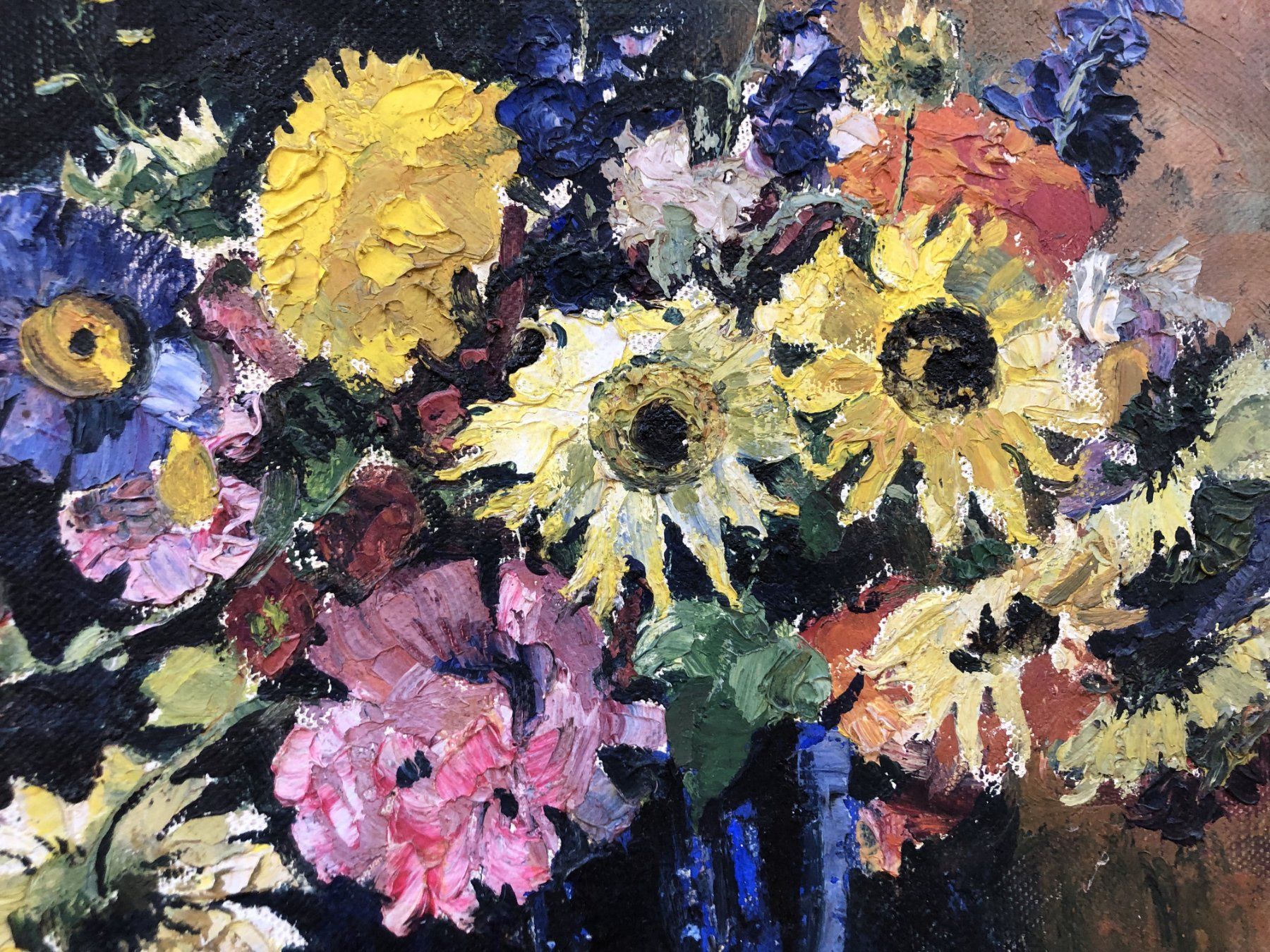 Gemälde: Lina Willi - Ölgemälde - Blumenstillleben – Gebraucht aus Schaffhausen von durruti 2