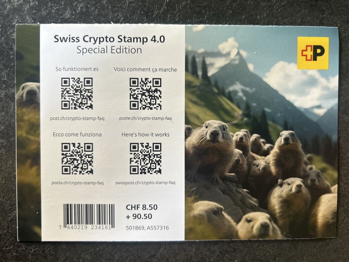 Tous les timbres: Swiss Crypto Stamp 4.0 non ouvert – Neuf avec emballage d'origine à Münsingen par MATT3333