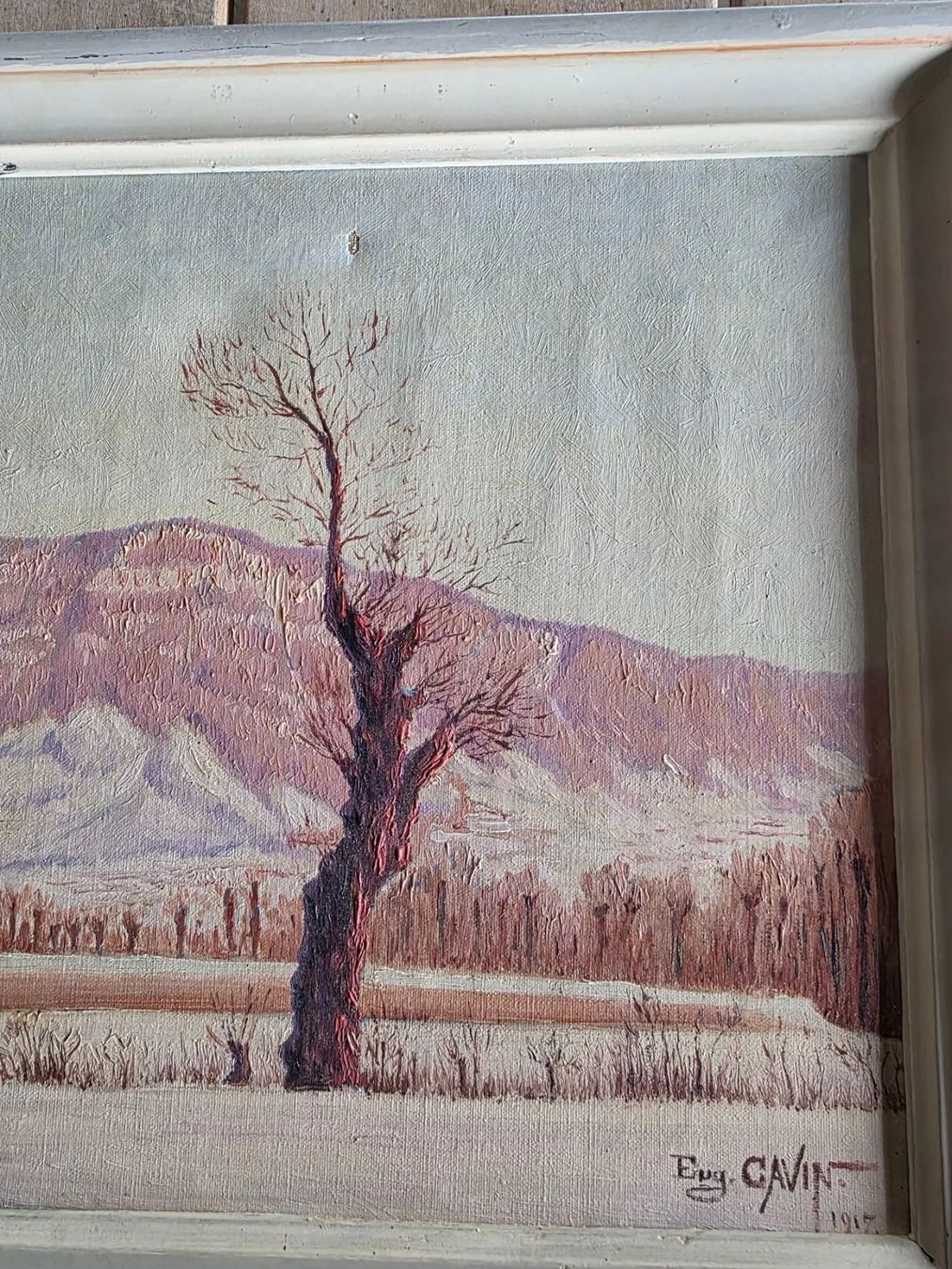 Dipinti: Landschaft Gemälde - signiert Eug Cavin 1917 – Usato da Walterswil BE venduto da Lonitti 7