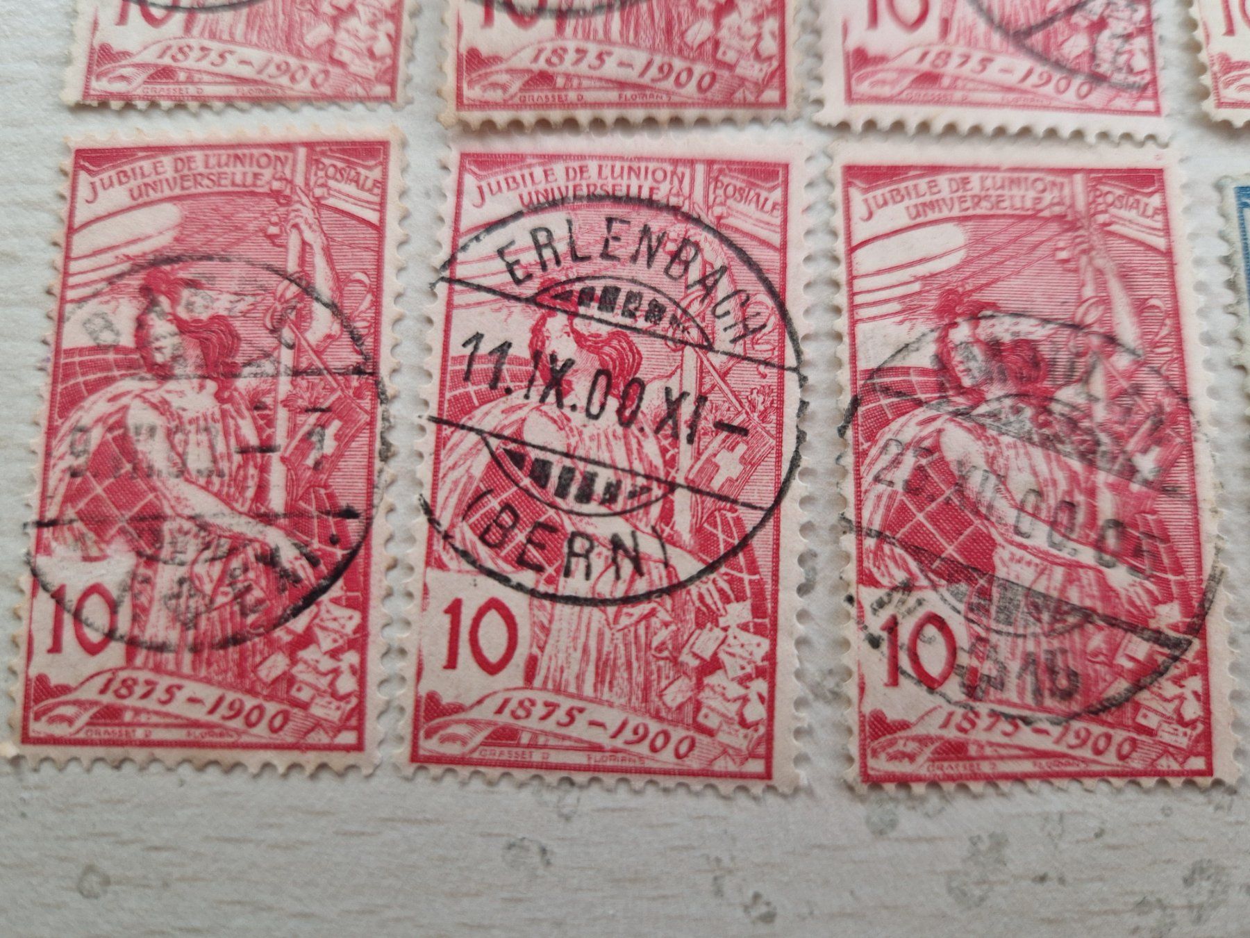 Alle Briefmarken: UPU Lot, ab 1.- – Gebraucht aus Burgdorf von Glossy01 7
