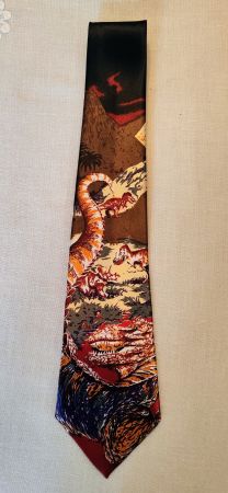Cravate originale à motif dinosaures – style unique et rétro
